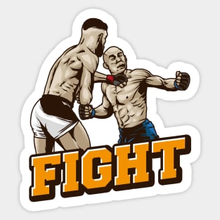 fighter puch each other Sticker